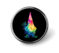 The Gnome And Weeds Cute Brooch Pin for Women Men Badge | Round Lapel Pins For Bag Hat Wedding Party