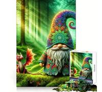 The Gnomes Enchanted Morn Jigsaw Puzzles for Teenagers 1000 Piece Enhance Recall Home Leisure Exact Edge (38x52cm)