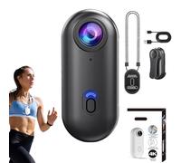 The Go Catch Camera, 1080p/4k Thumb Action Camera, Magnetic Mounting and 360° Rotation, Waterproof Wearable Action Cam with Magnetic Clip (Black-1080P Simple,32G)
