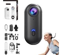 The Go Catch Camera, 1080p/4k Thumb Action Camera, Magnetic Mounting and 360° Rotation, Waterproof Wearable Action Cam with Magnetic Clip (Black-1080P High Specs,128G)