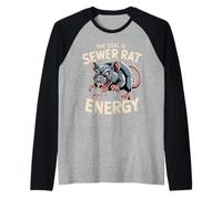 The Goal is Sewer Rat Energy Chaotic Meme |- Raglan Baseball Tee