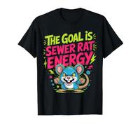 The Goal is Sewer Rat Energy Chaotic Meme |- Value Graphic T-Shirt, Men, Black, M