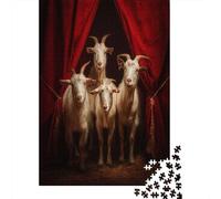 The Goat in The Circus Puzzle 70x50cm/1000pcs Puzzles, Die Für Erwachsene Und Personen Ab 14 Jahren Geeignet Sind