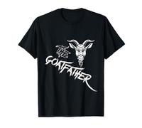 The Goatfather Pun with Horned Goat Graphic Design T-Shirt