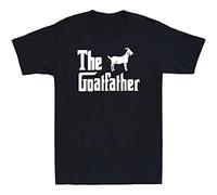 The Goatfather Shirt Funny Goat Lover Farm Farmer Father Gift Novelty T-Shirt M Black