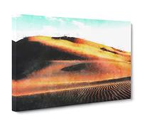 The Gobi Desert In Mongolia Canvas Print | Gallery Wrapped 30mm Frame Wall Art | 30x20 inches | Ready to Hang | Modern Landscape Picture | Living Room Bedroom Lounge Office