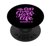 The God Who Gives Life John Scripture Pink Bible Verse Women PopSockets Adhesive PopGrip