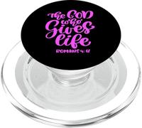 The God Who Gives Life John Scripture Pink Bible Verse Women PopSockets PopGrip for MagSafe