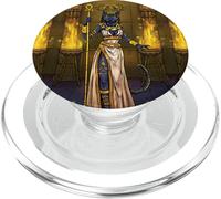 The Goddess Bastet Strength Tarot Card Egyptian Cat Witch PopSockets PopGrip for MagSafe