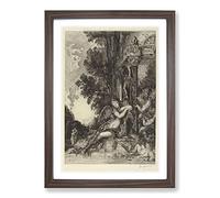 The Goddess Discord by Gustave Moreau Framed Print | A2 Walnut Framed Wall Art | Ready to Hang | Modern Nature Picture | Living Room Bedroom Lounge Office