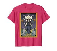 The Goddess Hecate The Moon Tarot Card Triple Moon Witch T-Shirt, Men, Red Heather, XX-Large