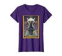 The Goddess Hecate The Moon Tarot Card Triple Moon Witch T-Shirt, Women, Purple, Medium