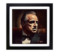 The Godfather Digital Art Framed Print | 18x18 Inch Black Framed Wall Art | Ready to Hang | Modern Nature Picture | Living Room Bedroom Lounge Office