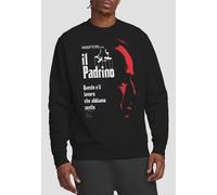 The Godfather Godfather Italian Profile Crew Sweatshirt, Black | Size: Small The Godfather Black S