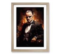 The Godfather Informel Framed Print | A2 Oak Framed Wall Art | Ready to Hang | Modern Nature Picture | Living Room Bedroom Lounge Office