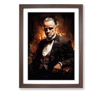 The Godfather Informel Framed Print | A2 Walnut Framed Wall Art | Ready to Hang | Modern Nature Picture | Living Room Bedroom Lounge Office