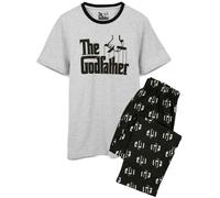 The Godfather Mens Black All-Over Print Bottom Short Sleeve Long Leg Pyjama Set - XX-Large