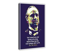 The Godfather Movie Don Vito Corleone Poster Motivational Quotes Canvas Poster Bedroom Decor Landscape Office Room Decor Gift 16x24inch(40x60cm)