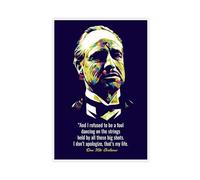 The Godfather Movie Don Vito Corleone Poster Motivational Quotes Canvas Poster Wall Art Decor Print Picture Paintings for Living Room Bedroom Decoration 20x30inch(50x75cm)