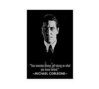 The Godfather Movie Posters Michael Corleone Motivational Quote 6 Canvas Poster Bedroom Decor Landscape Office Room Decor Gift 08x12inch(20x30cm)