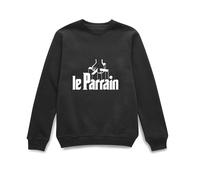 The Godfather Official Le Parrain Sweatshirt - Black in White | Size: 2XL The Godfather White 2XL