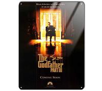 The Godfather: Part III Tin Sign, The Godfather: Part III Movie Vintage Metal Tin Sign, Movie Poster Tin Sign, Wall Decor for Bars, Restaurants, Cafes, Pubs 12 x 8 Inch