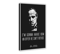 The Godfather Poster Don Corleone Movie Classic Quotes 2 Canvas Poster Wall Art Decor Print Picture Paintings for Living Room Bedroom Decoration 08x12inch(20x30cm)