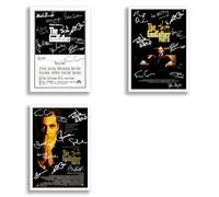 The Godfather Trilogy Cast Signed Autograph Poster Photo Print Framed Memorabilia Movie Film Gift Marlon Brando Al Pacino James Caan (Trilogy A4 Poster Only)