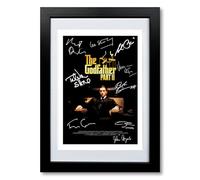 The Godfather Trilogy Cast Signed Autograph Poster Photo Print Framed Memorabilia Movie Film Gift Marlon Brando Al Pacino James Caan (Part 2 A4 Framed & Mounted)