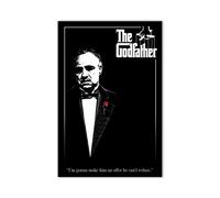 The Godfather Wall Art Red Rose Classic Gangster Movie Poster Motivational Quote Canvas Paintings Picture For Living Room Kitchen Bedroom Home Decor (Unframe,Only Canvas, 16"x24"(40x60cm))