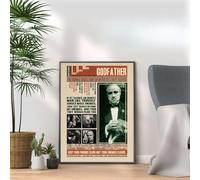 The Godfather1 Unique Designer Art Print - Classic Movie Poster, Mafia Film Wall Art, Retro Cinema Decor for Home or Office, A3/A4 Size Options (A4 Print Only)