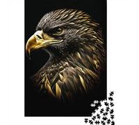 The Gold Black Eagle_2 1000 Pieces Jigsaw Puzzle, Animal Theme Puzzle for Adults, Relaxing Gift Idea, 52x38cm/1000pcs