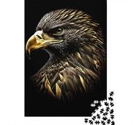 The Gold Black Eagle Puzzle for Adults 1000 Pieces, Bird of Prey Themed Jigsaw Puzzle, Gift for Quiet Evenings, 70x50cm/1000pcs