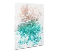 The Gold Coast Beach In Australia Watercolour Canvas Print | Gallery Wrapped 30mm Frame Wall Art | 30x20 inches | Ready to Hang | Coastal Seascape Picture | Living Room Bedroom Lounge Office