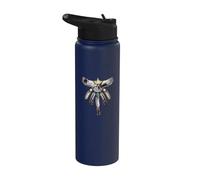 The Gold Tipped Eagle Five Feather Stainless Steel Insulated Water Bottle