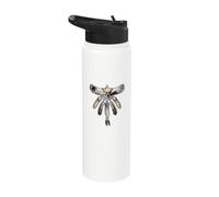 The Gold Tipped Eagle Five Feather Stainless Steel Insulated Water Bottle