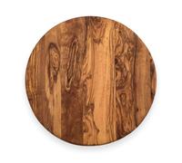 The Goldcoin Round Chopping Board, Diameter 20 cm, Handmade Olive Wood Serving Plate, Versatile Serving Board