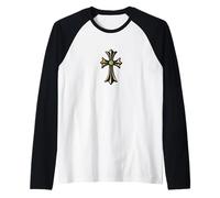 The GoldCross EmeraldGreen Diamond Raglan Baseball Tee