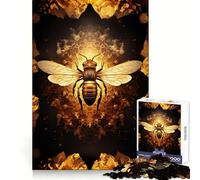The Golden Bee Jigsaw Puzzle 1000 Piece for Adults Strong Logic Toy Anxiety Relief Clear Edge Festival Gift (38x52cm)