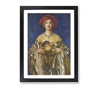 The Golden Bowl By Frank Cowper Cadogan Classic Painting Framed Print | A2 Black Framed Wall Art | Ready to Hang | Classic Historical Picture | Living Room Bedroom Lounge Office