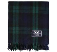 The Golden Eagle Scottish Tweed Wool Large Blanket Tartan Rug with Check Pattern for Warm Winter (Black Watch)