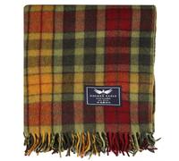 The Golden Eagle Scottish Tweed Wool Large Blanket Tartan Rug with Check Pattern for Warm Winter (Buchanan Autumn)
