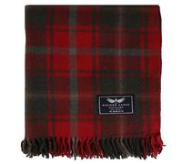 The Golden Eagle Scottish Tweed Wool Large Blanket Tartan Rug with Check Pattern for Warm Winter (Dark Maple)