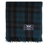 The Golden Eagle Scottish Tweed Wool Large Blanket Tartan Rug with Check Pattern for Warm Winter (Ramsay Blue)