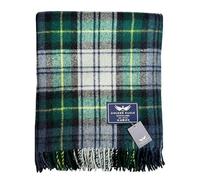 The Golden Eagle Scottish Tweed Wool Large Blanket Warm Tartan Rug with Check Pattern for Winter (193cm x 157cm) (Gordon Dress)