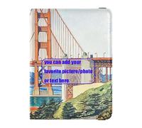 The Golden Gate Bridge customize Leather Passport Holder Cover Wallet Combo Passport Cover with RFID Blocking Ultra Slim, The Golden Gate Bridge, One Size