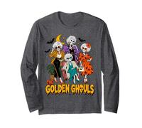 The Golden Ghouls Funny Halloween Lover Skeleton Ladies Long Sleeve T-Shirt