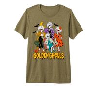 The Golden Ghouls Funny Halloween Lover Skeleton Ladies Premium T-Shirt