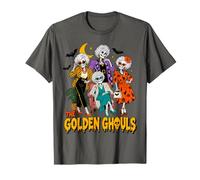 The Golden Ghouls Funny Halloween Lover Skeleton Ladies T-Shirt