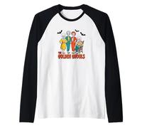 The Golden Ghouls Funny Halloween Raglan Baseball Tee